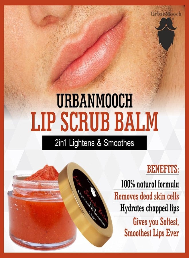 UrbanMooch Lip Scrub Balm Lightening And Brightening Dark Lips For Men Dry Lips/Smoker/Chapped Lips, For Men 15 G - Image 3